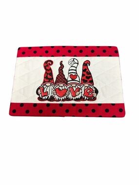 Hand Crafted Mug Rug Coaster Embroidered Cotton Fabric Padded Absorbs Liquid